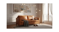 Canapé design 2,5 places cuir caramel Canapé design 2,5 places cuir caramel