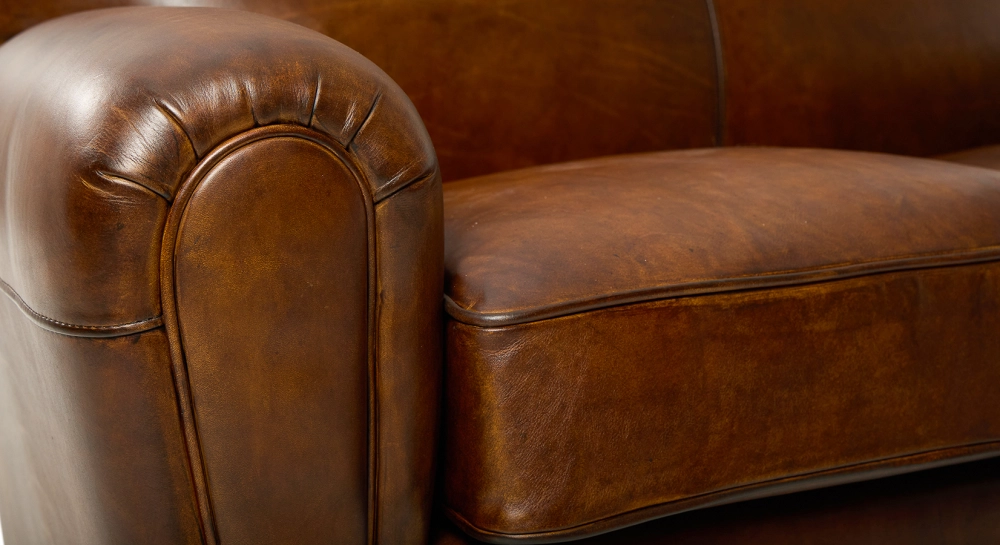 2 seater leather club sofa vintage brown piped armrests 2 seater leather club sofa vintage brown piped armrests