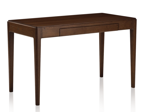 Oak design desk dark brown tint L150 cm