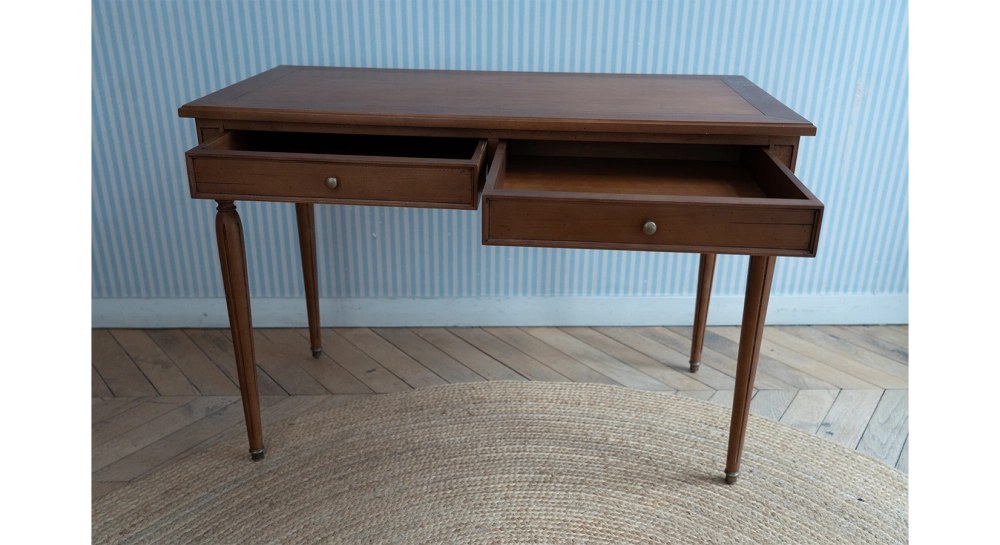 Bureau ancien style Louis XVI plateau bois l110 cm Bureau ancien style Louis XVI plateau bois l110 cm