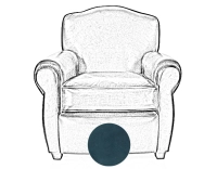 Leather club armchair blue Leather club armchair blue