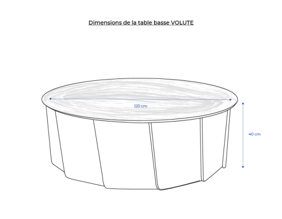 Round coffee table in oak and ceramic with natural stained wood, oxidised brown ceramic top 120 cm