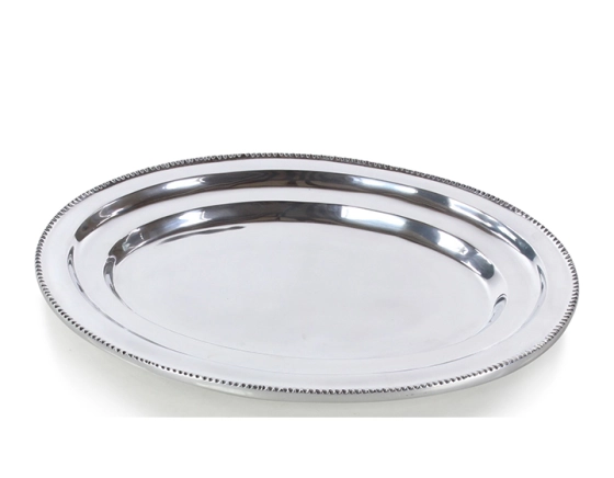 Oval cast aluminium plate PM