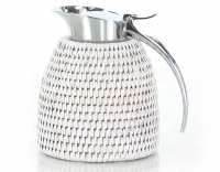 Thermos en rotin blanc 0.3 litre Thermos en rotin blanc 0.3 litre