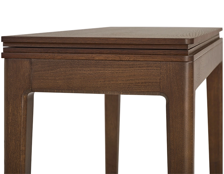 Console pliante en chêne teinte marron foncé 120x40 cm Console pliante en chêne teinte marron foncé 120x40 cm