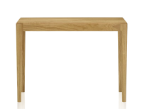 Console extensible en chêne avec 2 allonges teinte naturelle 100x50 cm Console extensible en chêne avec 2 allonges teinte naturelle 100x50 cm