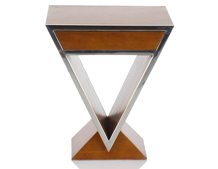 Table de chevet art déco bois teinte merisier Table de chevet art déco bois teinte merisier