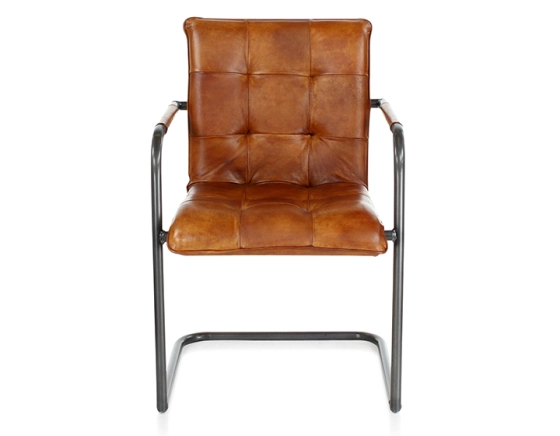 Fauteuil de bureau cuir marron clair