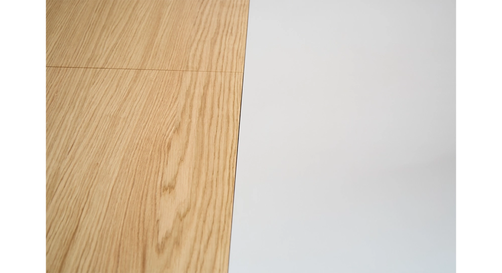Table extensible 6 à 10 personnes en chêne et céramique allonges bois avec bois teinte naturelle et plateau céramique blanche 140x90 cm Table extensible 6 à 10 personnes en chêne et céramique allonges bois avec bois teinte naturelle et plateau céramique blanche 140x90 cm