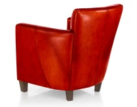 Fauteuil club cuir rouge