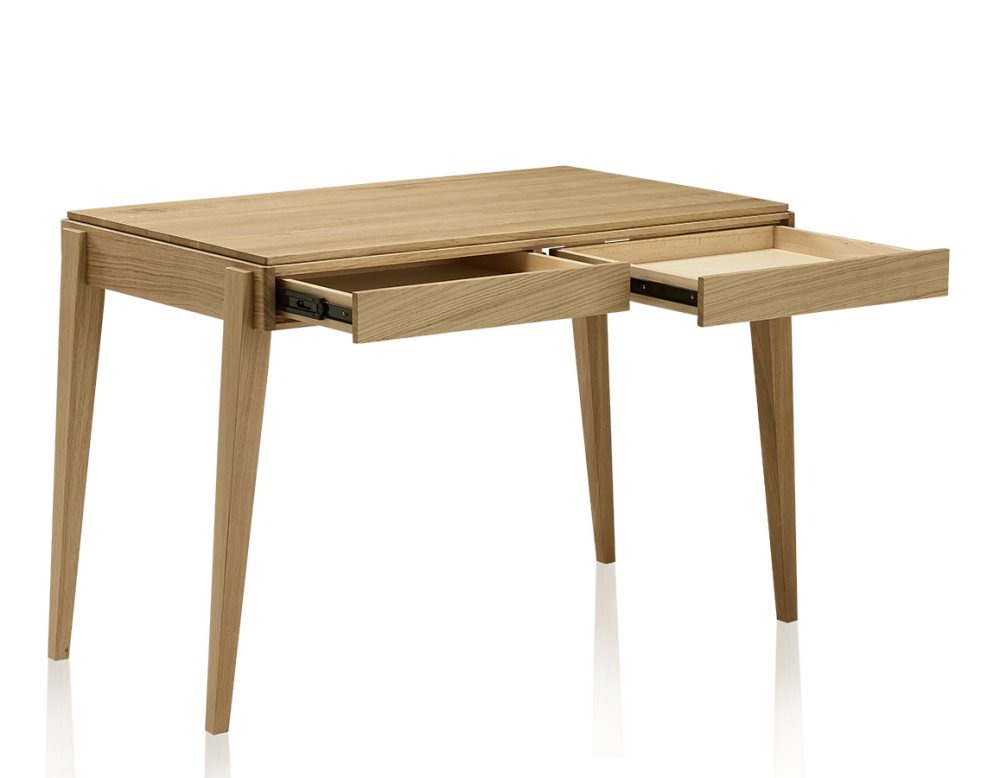 Bureau scandinave en chêne teinte naturelle L120 cm Bureau scandinave en chêne teinte naturelle L120 cm