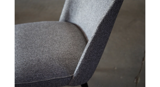 Vintage fabric chair heather grey