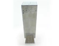 Console art déco en aluminium riveté simple tiroir