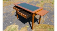 Bureau ancien style Louis XVI plateau cuir L110 cm Bureau ancien style Louis XVI plateau cuir L110 cm