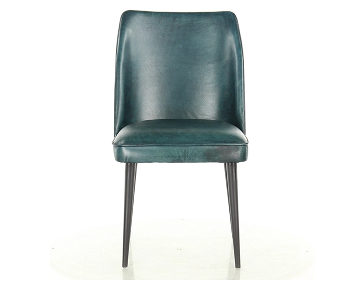 Chaise vintage cuir bleu Chaise vintage cuir bleu