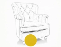Chesterfield leather armchair medium yellow back Chesterfield leather armchair medium yellow back