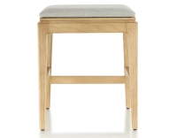 Tabouret design H45 cm bois teinte naturelle assise tissu beige naturel Tabouret design H45 cm bois teinte naturelle assise tissu beige naturel