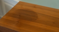 Console design en noyer massif et laiton véritable Console design en noyer massif et laiton véritable