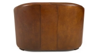 Canapé club cuir 2 places marron vintage Canapé club cuir 2 places marron vintage
