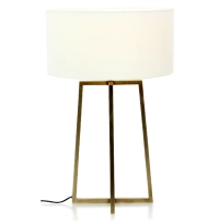 Lampe salon doré pieds croisés abat jour ivoire Lampe salon doré pieds croisés abat jour ivoire