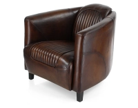 Fauteuil club cuir marron soutenu Fauteuil club cuir marron soutenu