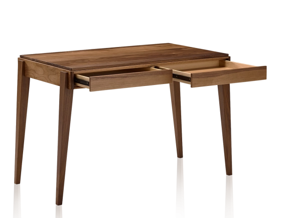 Scandinavian walnut desk natural tint L120 cm