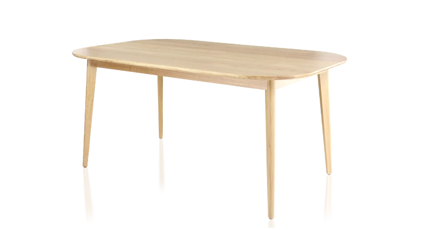 Table salle à manger en chêne naturel 140x90 cm