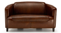 Canapé club cuir 2 places marron vintage Canapé club cuir 2 places marron vintage