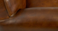 2 seater leather club sofa vintage brown piped armrests 2 seater leather club sofa vintage brown piped armrests