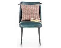 Chaise vintage cuir bleu Chaise vintage cuir bleu