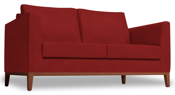 Canapé design 2 places tissu orange brulé