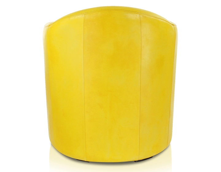 Leather club armchair yellow Leather club armchair yellow