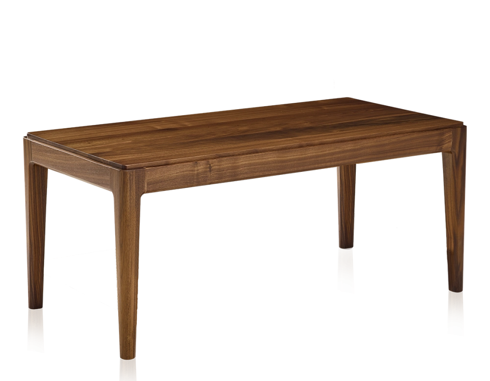 Table basse rectangulaire en noyer sans tablette teinte naturelle 100x50 cm Table basse rectangulaire en noyer sans tablette teinte naturelle 100x50 cm