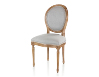 Chaise ancienne style Louis XVI bois teinte ancienne et tissu gris clair Chaise ancienne style Louis XVI bois teinte ancienne et tissu gris clair