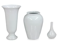 Vase olive porcelaine blanche