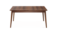 Table salle à manger 6 personnes en noyer teinte naturelle plateau bois 140x100 cm Table salle à manger 6 personnes en noyer teinte naturelle plateau bois 140x100 cm