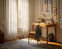 Bureau design en chêne teinte naturelle L120 cm Bureau design en chêne teinte naturelle L120 cm