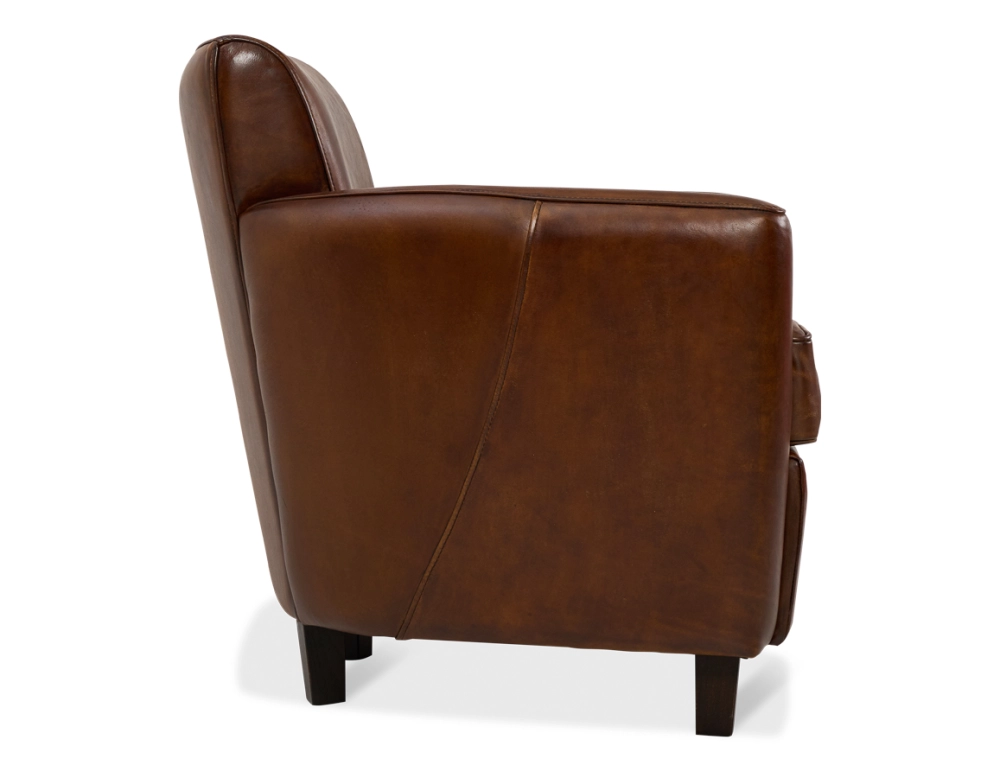 Fauteuil club cuir marron vintage Fauteuil club cuir marron vintage