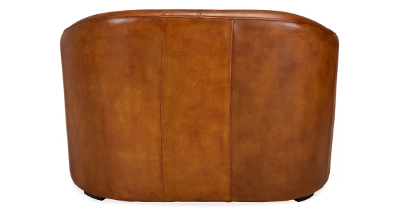 Canapé club cuir 2 places marron clair