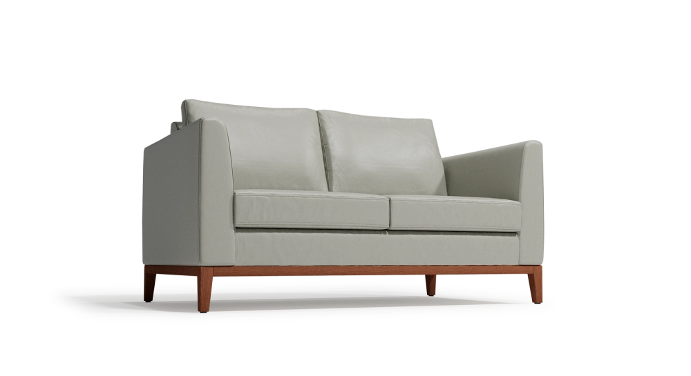 Canapé design 2 places cuir gris perle Canapé design 2 places cuir gris perle