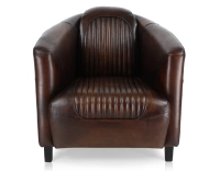 Fauteuil club cuir marron soutenu Fauteuil club cuir marron soutenu