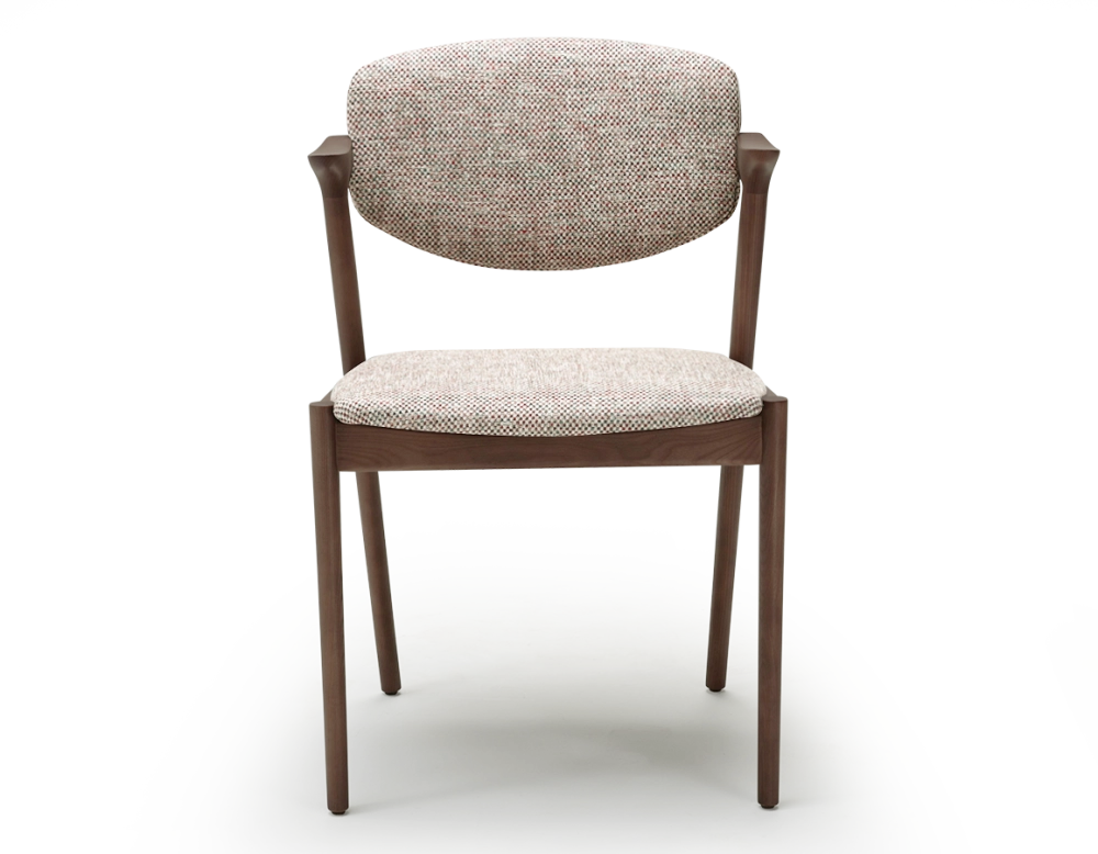 Scandinavian chair walnut wood with fabric seat fusion. Scandinavian chair walnut wood with fabric seat fusion.