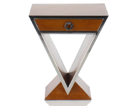 Art Deco bedside table cherry-stained wood