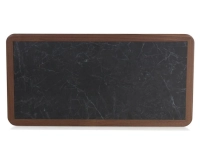 Table basse rectangulaire en noyer et céramique bois teinte naturelle plateau céramique effet ardoise 100x50 cm Table basse rectangulaire en noyer et céramique bois teinte naturelle plateau céramique effet ardoise 100x50 cm