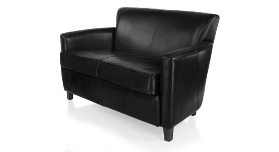 Canapé club cuir 2 places noir