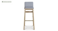 Oak bar stool H80 cm wood stain X seat fabric Y
