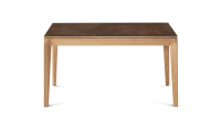 Table extensible 8 à 14 personnes en chêne et céramique allonges bois avec bois teinte naturelle et plateau céramique brun oxydé 210x100 cm Table extensible 8 à 14 personnes en chêne et céramique allonges bois avec bois teinte naturelle et plateau céramique brun oxydé 210x100 cm