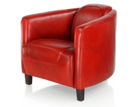 Leather club armchair red Leather club armchair red