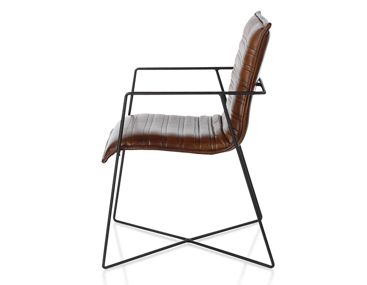 Fauteuil de bureau cuir marron vintage Fauteuil de bureau cuir marron vintage