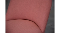 Fauteuil crapaud sans accoudoirs pieds bois teinte noyer et tissu rose Fauteuil crapaud sans accoudoirs pieds bois teinte noyer et tissu rose